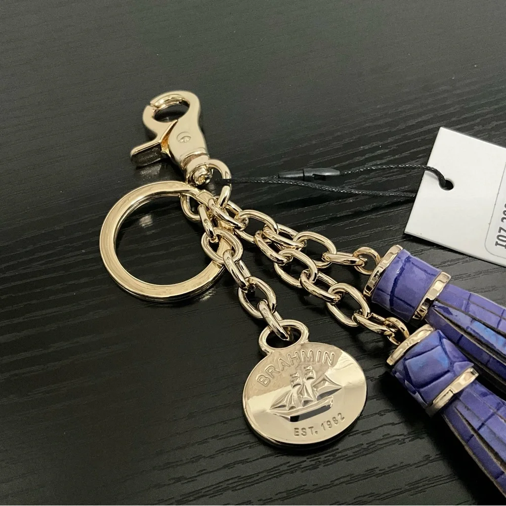 Brahmin Tassel Key Ring VERY PERI OMBRÉ MELBOURNE Gorgeous Coloring - Picture 5 of 7
